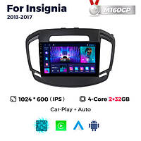 Штатна магнітола Opel Insignia, Buick Regal (2013-2017) M160 (2/32 Гб), HD (1024x600) GPS CarPlay