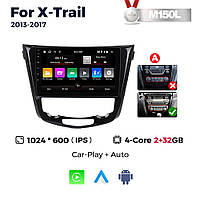 Штатна магнітола Nissan X-Trail, Qashqai, Rogue (2013-2017) M150 (2/32 Гб), HD (1024x600) GPS