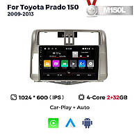 Штатна магнітола Toyota Land Cruiser Prado 4 (J150) (2009-2013) M150 (2/32 Гб), HD (1024x600) GPS
