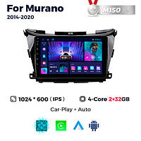 Штатна магнітола Nissan Murano (Z52) (2014-2020) M150 (2/32 Гб), HD (1024x600) GPS CarPlay