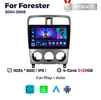 Штатна магнітола Subaru Forester 2 (SG) (2004-2008) M160 (2/32 Гб), HD (1024x600) GPS CarPlay