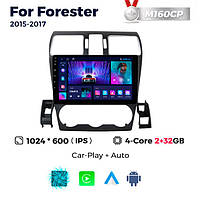 Штатна магнітола Subaru Forester 4 (SJ) (2015-2017) M160 (2/32 Гб), HD (1024x600) GPS CarPlay