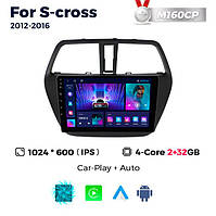 Штатна магнітола Suzuki SX4 (S-Cross) (2012-2016) M160 (2/32 Гб), HD (1024x600) GPS CarPlay
