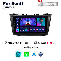 Штатна магнітола Suzuki Swift 5 (2011-2017) M160 (2/32 Гб), HD (1024x600) GPS CarPlay