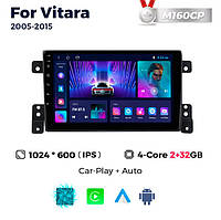 Штатна магнітола Suzuki Vitara (2005-2015) M160 (2/32 Гб), HD (1024x600) GPS CarPlay