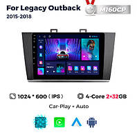 Штатна магнітола Subaru Legacy 6, Outback 5 (2015-2018) M160 (2/32 Гб), HD (1024x600) GPS CarPlay
