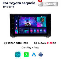Штатна магнітола Toyota Sequoia (XK60), Tundra (XK50) (2014-2018) M160 (2/32 Гб), HD (1024x600) GPS