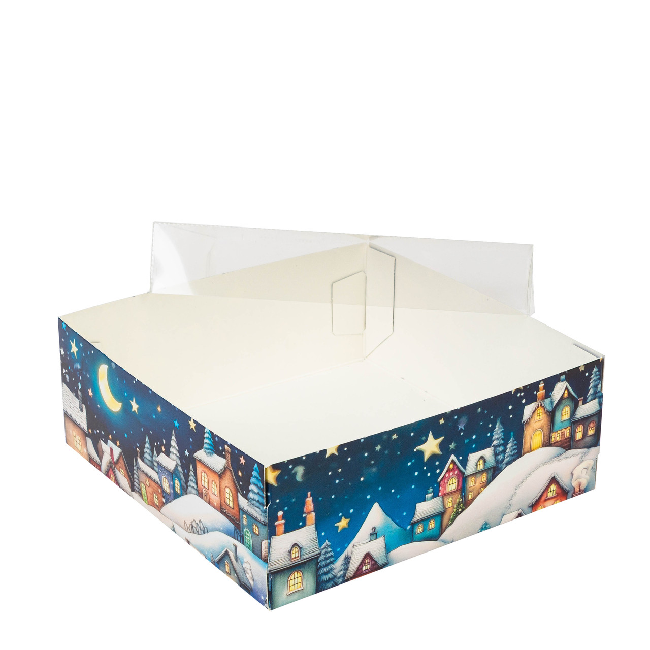 Коробка 160х160х60 для десертів з прозорою кришкою "Диканька", фото 1