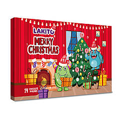 Адвент календар МERRY CRISTMAS 200г*14шт ТМ Lakito