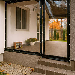 ПВХ тент для навісу прозорий 1,5х2 м. ПВХ накриття для навісу, прозорий ПВХ навіс, тент з ПВХ -UKMarket-