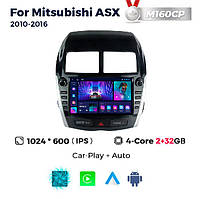 Штатна магнітола Mitsubishi ASX (2010-2016) M160 (2/32 Гб), HD (1024x600) GPS CarPlay