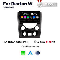 Штатна магнітола SsangYong Rexton 1 (2014-2016) M150 (2/32 Гб), HD (1024x600) GPS