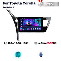 Штатна магнітола Toyota Corolla (2017-2019) M150 (2/32 Гб), HD (1024x600) GPS