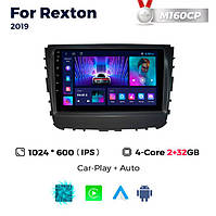 Штатна магнітола SsangYong Rexton 2 (2018+) M160 (2/32 Гб), HD (1024x600) GPS CarPlay