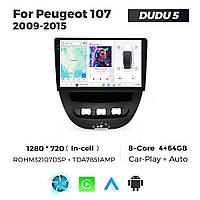 Штатна магнітола Peugeot 107, Toyota Aygo, Citroen C1 (2005-2014)