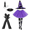 Костюм відьми на Гелловін. Жіночий костюм Відьма повний образ, фото 4