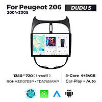 Штатна магнітола Peugeot 206 (2004-2008)