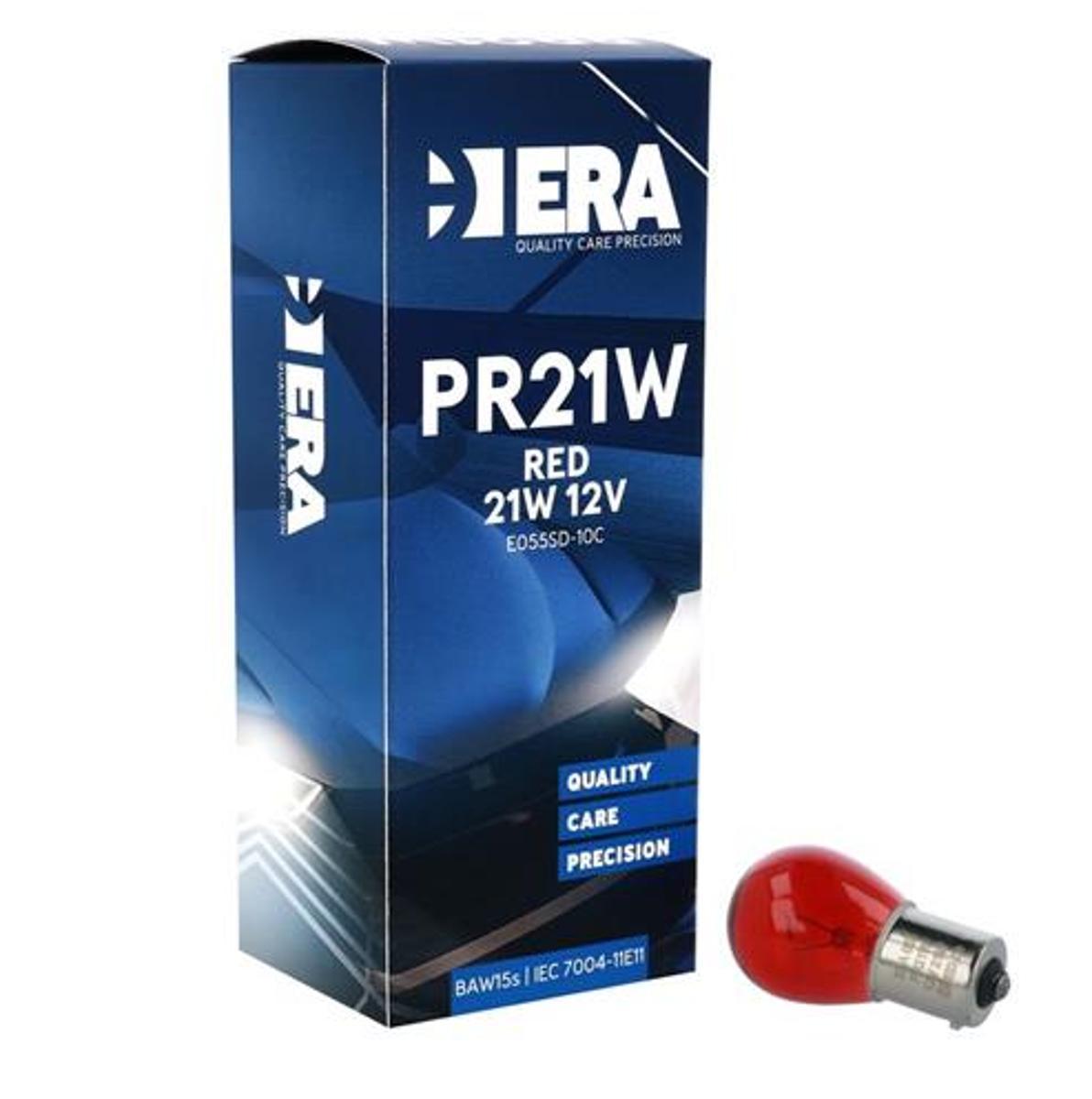 Лампа розжарювання PR21W RED 21W 12V ERA E055SD-10C, фото 1