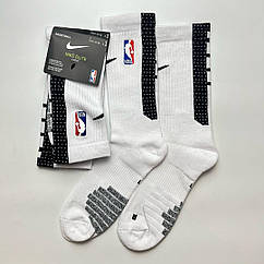 Високі білі шкарпетки Nike Elite NBA crew “White” спортивні баскетбольні
