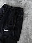 Чорні чоловічі шорти з довгими лосинами Nike для тренувань Шорти тайтси найк для занять спортом бігу та фітнесу, фото 6