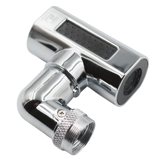 Насадка на кран аератор для змішувача Ango М24 х М22 хром 4 режими трансформер з перехідниками, фото 1