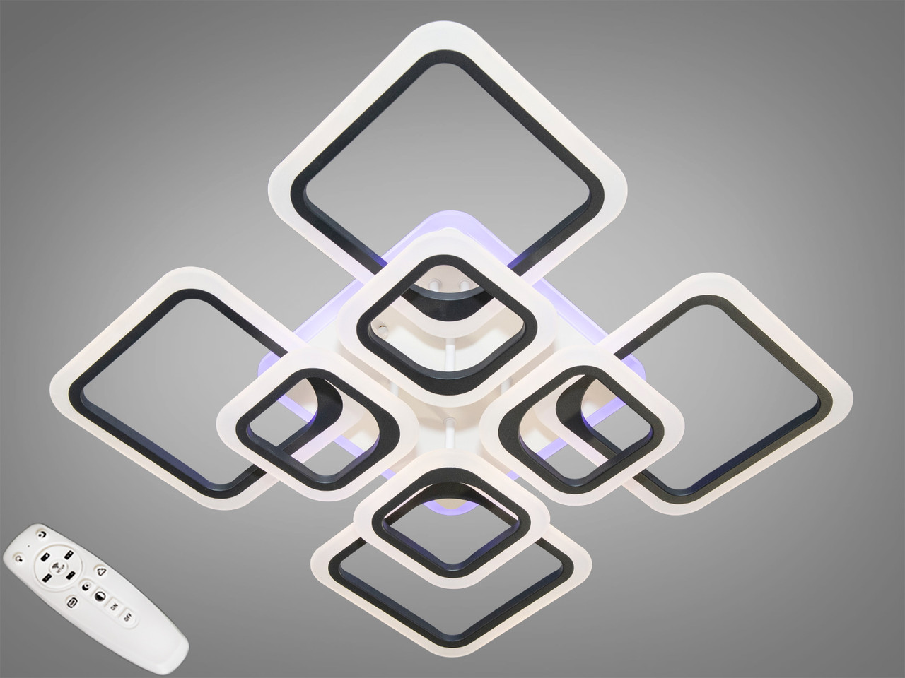 Світлодіодна люстра в спальню Diasha A8060/4+4BKLED3colordimmer, фото 1