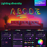 Kangtaixin 3.3FT/1M Світлодіодні неонові мотузкові світильники, RGB LED Strip Lights Керування застосунком, синхронізація музики, фото 5