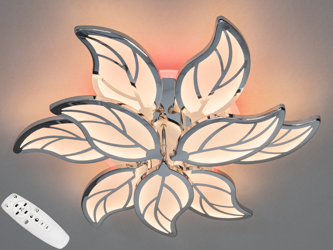 Світлодіодна люстра Diasha 8028/6+3HR LED 3color dimmer, фото 1