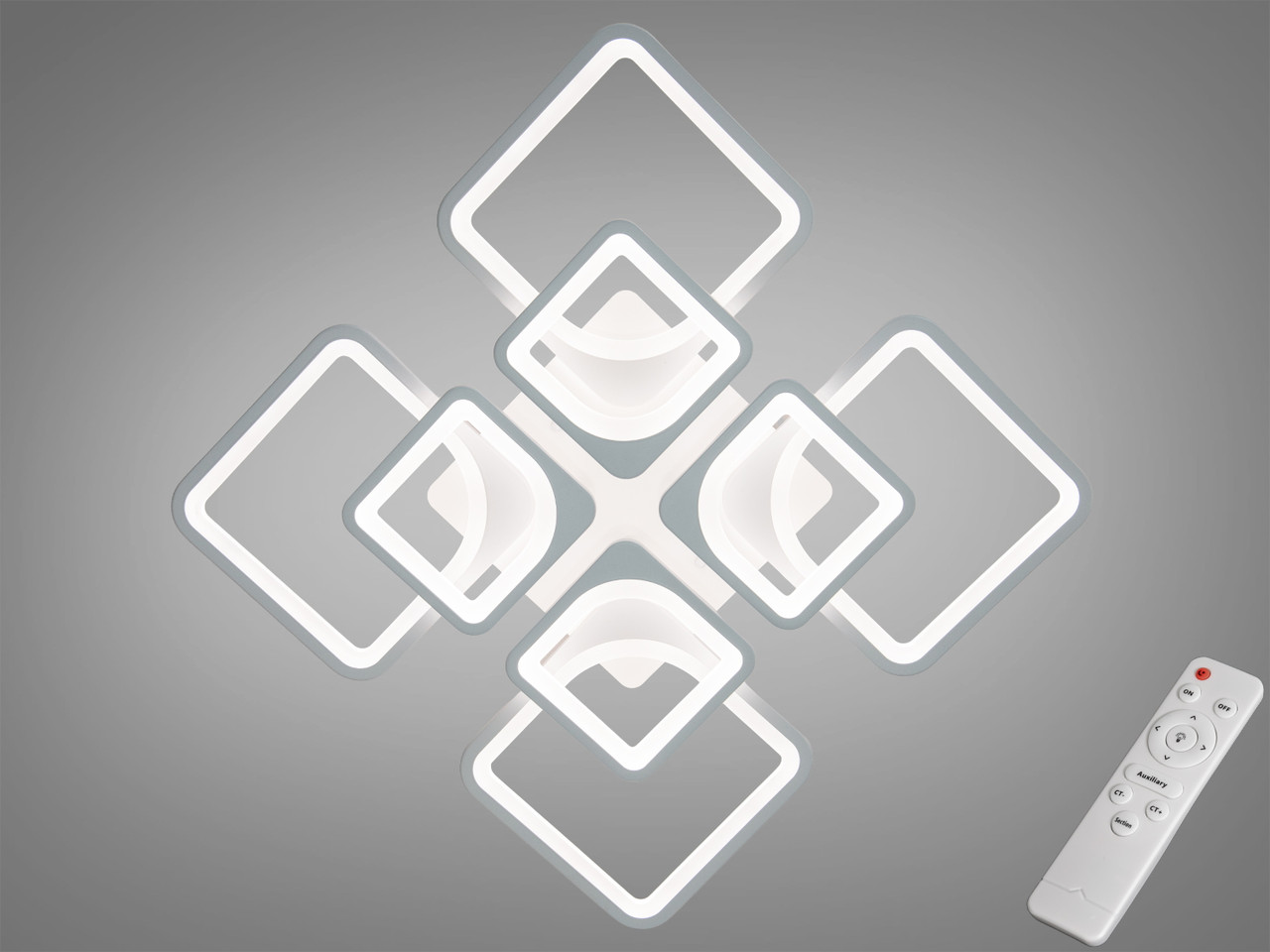 Люстри світлодіодні Diasha 8060/4+4WH dimmer-2.4G, фото 1