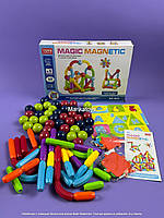 Магнитный конструктор 98 деталей JH-52-C в коробке, STEM-игрушка для развития логики и креативности