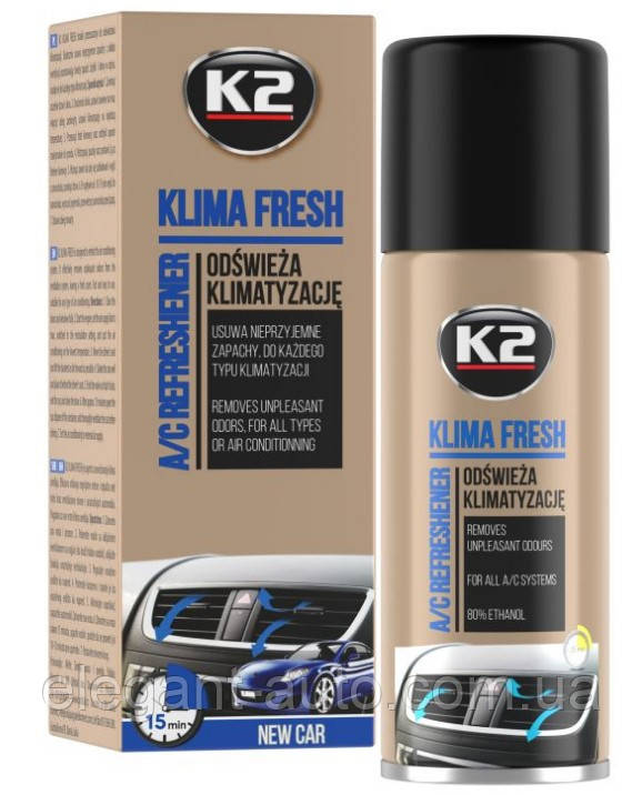 Очищувач автокондиціонера спрей  150ml "K2" Klima Fresh Нова машина K20820