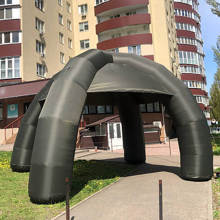 Надувний чорний шатер 6 метрів з вентилятором для заходів і виставок, висота 3 метри, фото 1