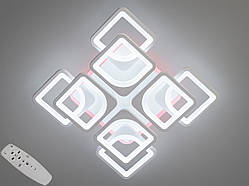 LED люстра з пультом 130W, біла Diasha HS8060/4+4WHLED3colordimmer