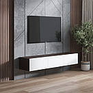 Тумба під ТВ підвісна 180 см у спальню Тумба підвісна під телевізор на три дверцята з ламінованого ДСП, фото 9