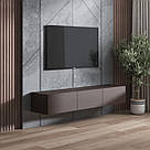 Тумба під ТВ підвісна 180 см у спальню Тумба підвісна під телевізор на три дверцята з ламінованого ДСП, фото 5