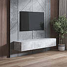 Тумба під ТВ підвісна 180 см у спальню Тумба підвісна під телевізор на три дверцята з ламінованого ДСП, фото 3