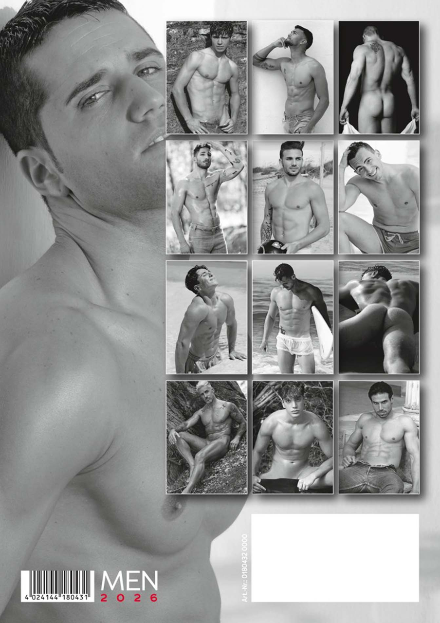 Еротичний календар Pin-up Calendar Men 2026 Формат: 297 х 420 мм, привабливі чоловіки