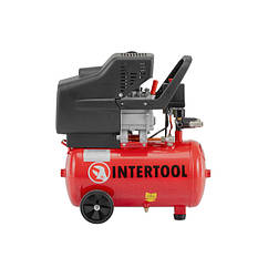 Компресор 24 л, 1.2 кВт, 220 В, 8 атм, 205 л/хв INTERTOOL PT-0020