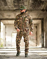 Демісезонний тактичний костюм софтшел DEMENTIOZ мультикам, Зимова військова форма мультикам, військова форма осінь