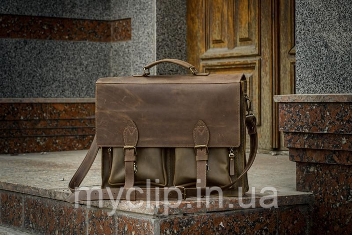 Сумка теляча шкіра коричнева,чоловічі ділові сумки,шкіряний чоловічий портфель,чоловічий шкіряний діловий портфель, фото 1