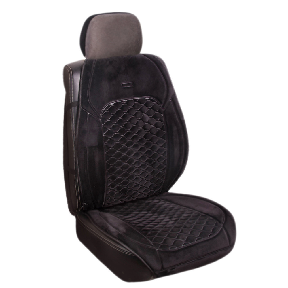 Накидка на сидіння Vitol H 2021V BK з підігрівом, фото 1