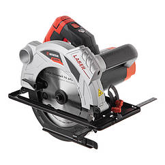 Пила дискова 1,5 кВт, 5800 об/хв, кут 90°-45°, глибина розпилу 65-43 мм, диск 190×20 мм, 24 зуба, лазер INTERTOOL WT-0618