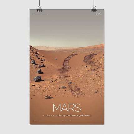 Плакат "Марс, Mars, NASA poster", 60×39см, фото 1