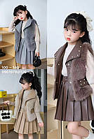 Костюм двійка дитячий прогулянковий теплий на дівчинку 5-9 років (3кв) "FUNTIK" недорого від прямого постачальника