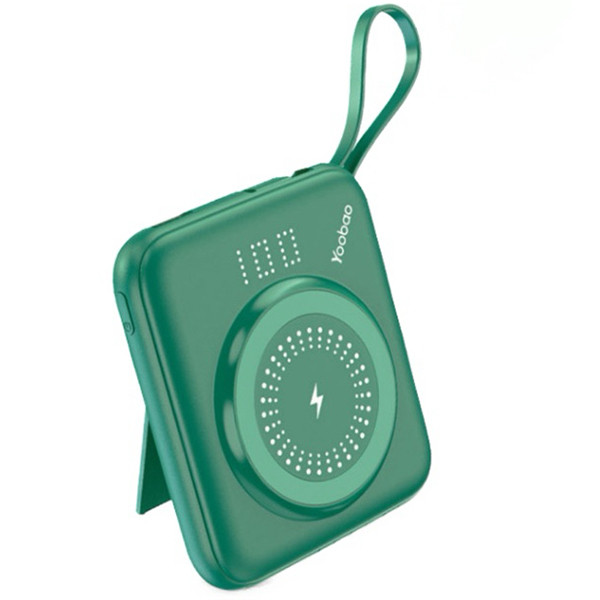Повербанк Yoobao W1 на 10000 мА·год PD 20w Magsafe Зелений, фото 1