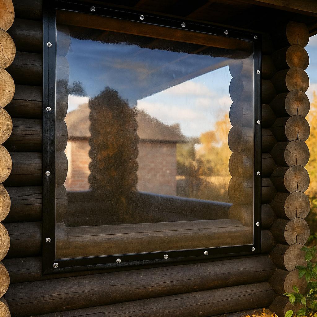 ПВХ тент для навісу прозорий 1,5х1 м. ПВХ накриття для навісу, прозорий ПВХ навіс, тент з ПВХ -UKMarket-, фото 1