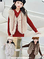 Костюм двійка дитячий кашеміровий на дівчинку 5-9 років (3кв) "FUNTIK" недорого від прямого постачальника