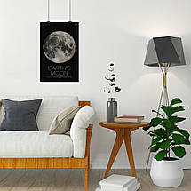 Плакат "Місяць, супутник Землі, Moon, NASA poster", 60×39см, фото 5