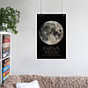 Плакат "Місяць, супутник Землі, Moon, NASA poster", 60×39см, фото 7
