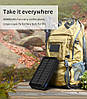 УМБ Power Bank Solar 30000 mAh + ліхтарик із сонячною панеллю PS-900 Вологозахищений Чорний (PS-90030), фото 9